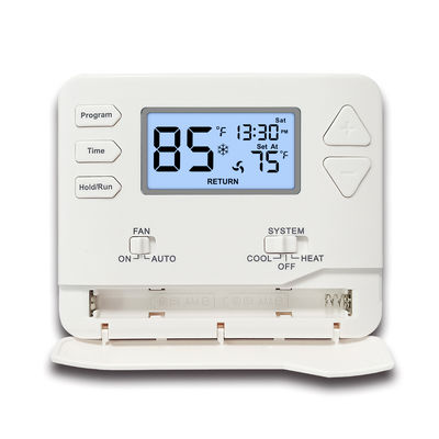 Non-Programmable Thermostat 1 Heat 1 Cool HP/AC STN605 7 Day Programmable With White Backlight