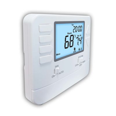 White Non-Programmable Digital Room Thermostat with LCD Display