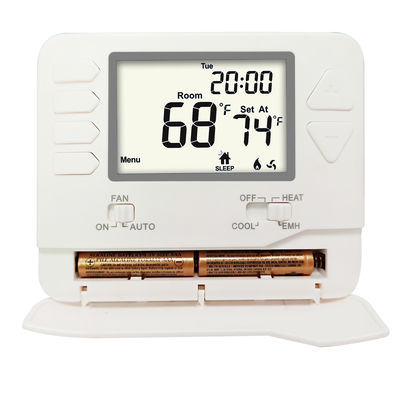 Suuwer White Industrial Air Source Heat Pump Thermostat with 2H/1C Stages H/C Auxiliary/Emergency Heat