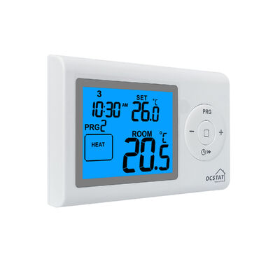 White Automatic Reset 230V Heating and Cooling Thermostat 868MHZ Durable Temperature Regulation Device Suitable for HVAC and Industrial Equipment