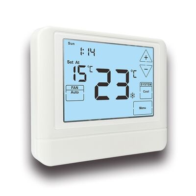 Digital HVAC Programmable Thermostat Electronic Room 24V LCD Battery Thermostat Offering Backlight Color White Blue Green and Temperature Control Ranges 44°F to 90°F 7°C to 32°C for Climate Solutions