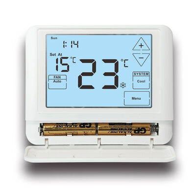 24V White Backlight Color Room Air Conditioning 7 Day Thermostat Temperature Ranges 32°F to 99°F Ideal for Precise Climate Control in Data Centers