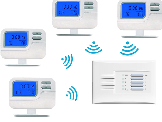 Riseem Energy Saving RF Room Programmable Thermostat For Heating And Cooling 1 To 4