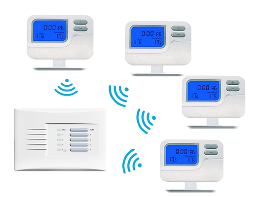 Riseem Energy Saving RF Room Programmable Thermostat For Heating And Cooling 1 To 4