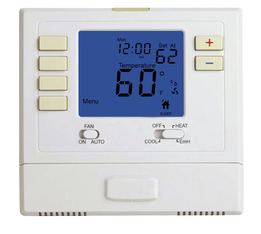 Programmeerbare het verwarmen Getelegrafeerde Zaal Thermostaat 2 Hitte 1 koelt voor Airconditioner