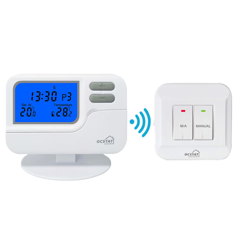 Battery-operated 868MHZ Wireless Room Thermostat 7 Day Wireless Thermostat Including 230VAC 50HZ Receiver Designed for Climate Automation