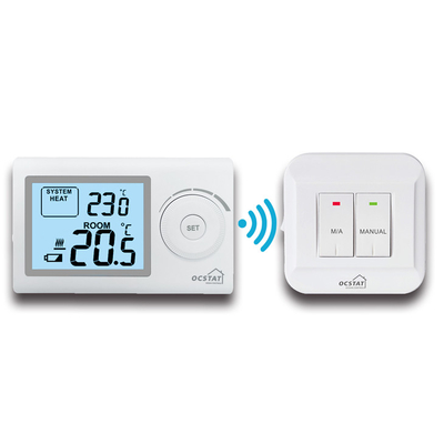 Riseem Draadloos Niet-programmeerbare Digitale RF Kamer Thermostaat, Kessel Thermostaat