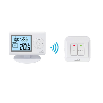 Riseem 7 dagen programmeerbare thermostaat, WiFi kamerthermostaat met verwarming en koeling controle