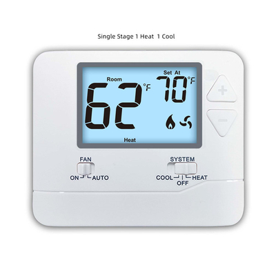 Riseem ABS Niet-programmeerbare digitale verwarmings- en koelruimtemperatuur 24V Home thermostaat met frame