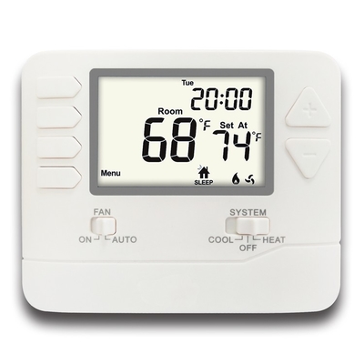 24 V 2 Heat 2 Cool Digitaal programmeerbare ruimte Riseem thermostaat Voor HVAC-systemen