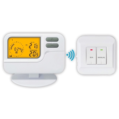 Riseem wekelijkse programmeerbare verwarming en koeling draadloze kamer thermostaat met LCD-scherm temperatuurregeling