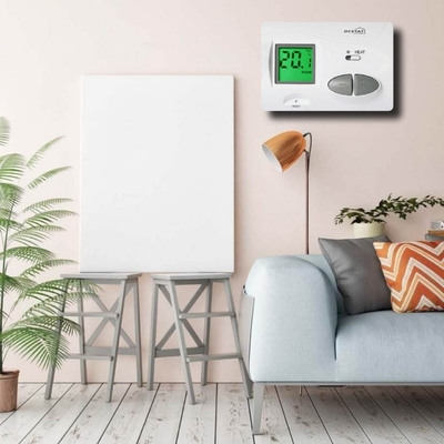 Witte Slimme Digitale Zaal Thermostaat met Backlight, de Draadloze Systemen van de Centrale verwarmingcontrole
