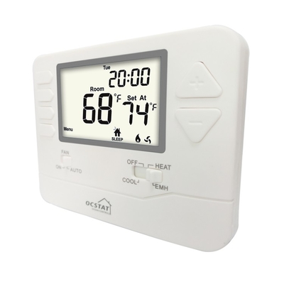24 V LCD elektrische programmeerbare warmtepomp thermostaat met noodverwarming