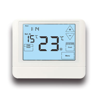 1 Heat 1 Koel Elektrisch of Gas Configureerbare Hoge Temperatuur Thermostaat met Touchscreen