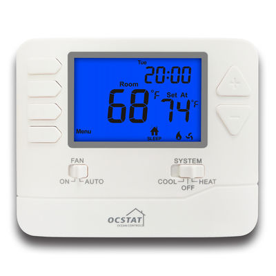 24V Multi Stage 2 Heat 2 Cool Digitaal Draadloos Temperatuurcontroller Kamerthermostaat