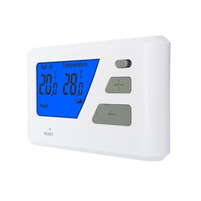 230 V boiler room thermostaat met NTC-sensor en display Temperatuurspanne van 3 °C tot 37 °C in 0,1 °C-inkrementen voor temperatuurmonitoring