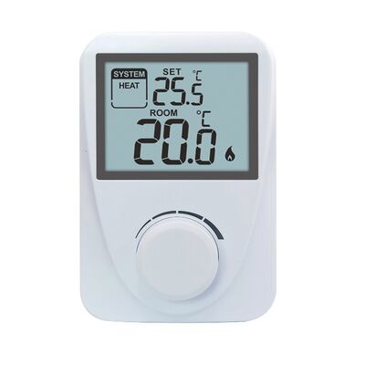 Temperatuurbereik weergeven 3°C tot 37°C Digitale kamerketel thermostaten Witte kleur Compacte grootte Temperatuurbeheersoplossingen