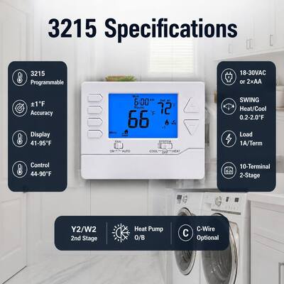 Riseem 2 Heat 2 Cool 24V Programmeerbare elektronische kamerthermostaat temperatuurregeling