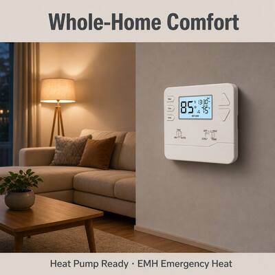 Riseem 1.5 Amp Maximum Alle Terminals Gecombineerd Commerciële Warmtepomp Thermostaat Conventioneel Of Warmtepomp Toepassingstype