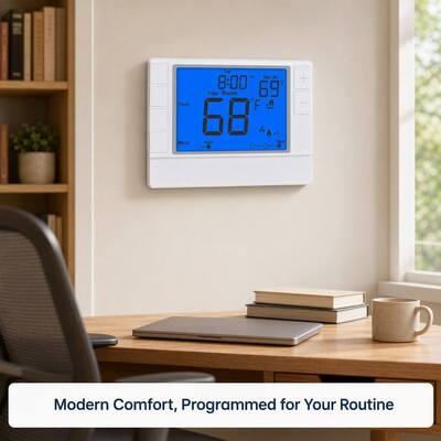 Coiiwsei Blauw LCD-scherm Intelligente Temperatuurregelaar voor Binnen in Hotels en Huizen