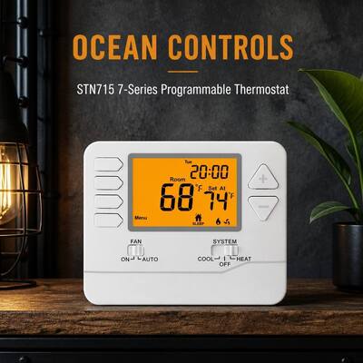 24V Digitale LCD 2 Warmte 2 Koeling Instelbare Airconditioner Thermostaat voor Temperatuurregeling