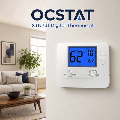 LCD Display Niet Programmeerbaar 1 Warmte 1 Koeling PTAC 24V Batterijgevoede Thermostaattemperatuurregelaar HVAC-systeem