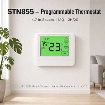 Programmeerbare 5 1 1 Dag Commerciële Warmtepomp Energiebesparende Programmeerbare Bedrade Temperatuurregelaar voor Airconditioning