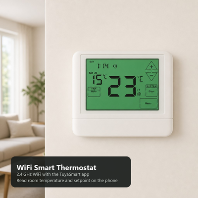 2H 2C Stages 24V Elektronische Kamer WiFi Alexa Spraakbesturing Slimme Thermostaat 7 Dagen Programmeerbare Temperatuurbereiken 0°C tot 40°C Temperatuurbeheer Oplossing