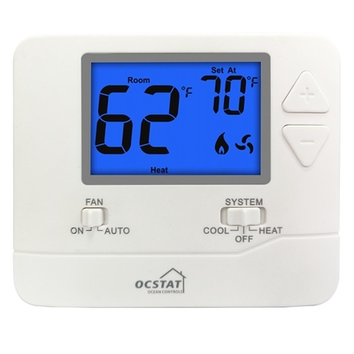 Riseem HVAC Digitaal Niet-programmeerbare Home Thermostaat Blauwe achtergrondlicht LCD-scherm