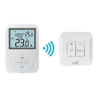 Riseem 230V 7 dag programmeerbare witte gasketel thermostaat met digitaal lcd-display