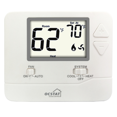Riseem 24V niet-programmeerbare thermostaat LCD digitale temperatuurcontroller 1 warmte 1 koeling