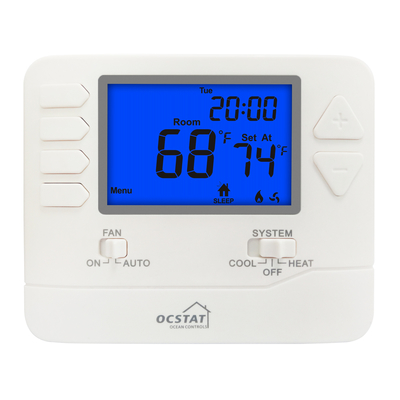 Riseem Digitale verstelbare kamerthermostaat met 5/1/1 Programmeerbare eenstadium kamer water vloerverwarming thermostaat