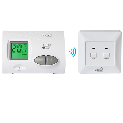 Riseem 868Mhz Wit Elektronisch Groot Knop Digitaal Thuisthermostaat Voor Floor Heating