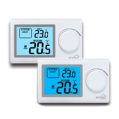 230V vloer die Digitale Zaal Thermostaat voor Water het Verwarmen, Lcd Vertoning verwarmen