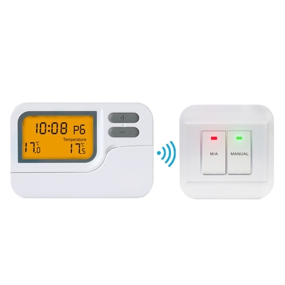 7 dag Programmeerbare ABS Witte Kleuren Draadloze Thermostaat voor het Verwarmen van Controle