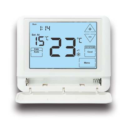 Programmabel touchscreen Smart Home thermostaat 24V 1 warmte 1 koeling 7 dagen