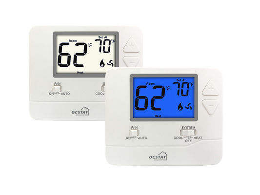 Riseem Home Bedrading 24v Digitaal DC HVAC Niet-programmeerbare thermostaat Voor airconditioning