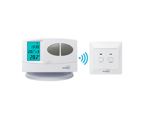 Riseem Draadloze drukknop LCD-display Airconditioner Control Verwarming hvac RF 7 dagen Programmabele thermostaat voor gasketel