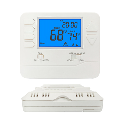 ABS de Vertonings Digitale Zaal van PC LCD Thermostaat 24VAC