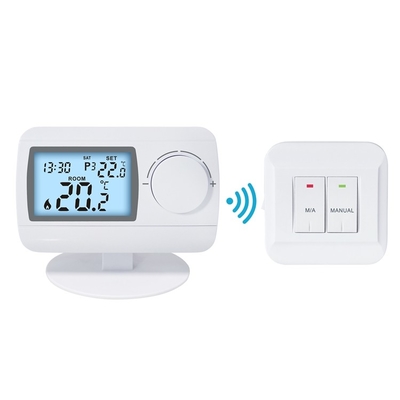 220V witte ABS rf 7 dag Programmeerbare Draadloze Zaal Thermostaat voor het Verwarmen