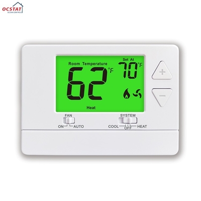 Riseem 24V Wit ABS PC Airconditioner Batterij Niet programmeerbaar Beste huis thermostaten voor kamer HVAC-systeem