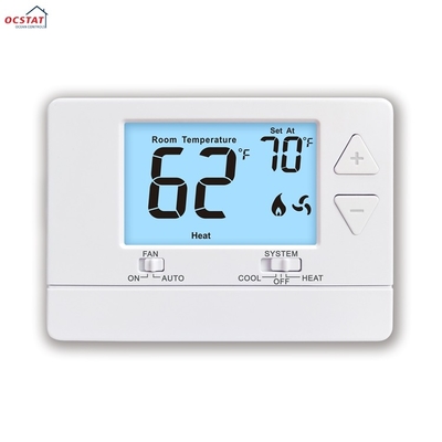 Riseem Wit ABS Digitale niet-programmeerbare thermostaten voor verwarmingsruimte 24V
